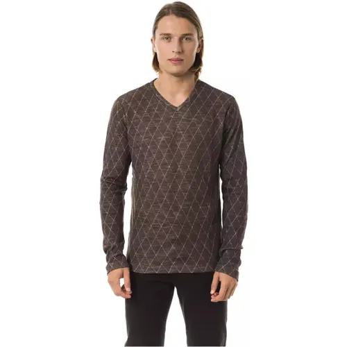 Patterned V-neck Sweater , male, Sizes: S - Byblos - Modalova