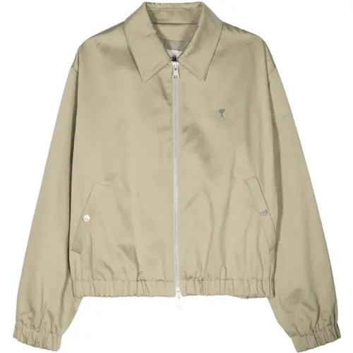 ADC Cotton Zipped Jacket , male, Sizes: M, L, XL - Ami Paris - Modalova