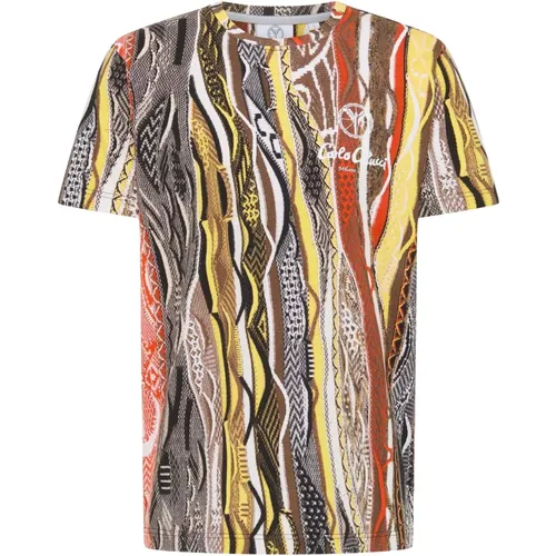 Einzigartiges Alloverprint T-Shirt , Herren, Größe: L - carlo colucci - Modalova