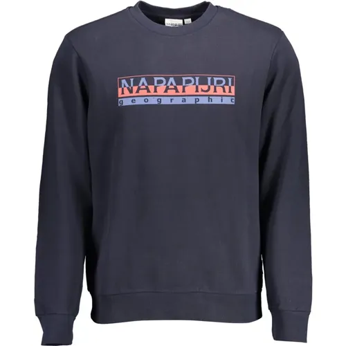 Sweatshirt Round Neck Print Logo , male, Sizes: 2XL, 3XL, XL - Napapijri - Modalova