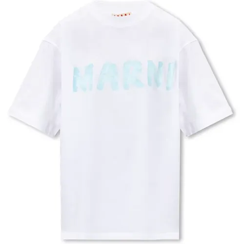 T-Shirt mit Logo Marni - Marni - Modalova