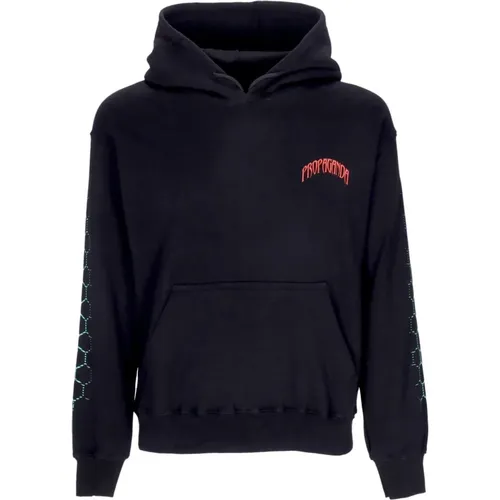 Schwarzer Triangle Sting Hoodie Langarm , Herren, Größe: L - Propaganda - Modalova