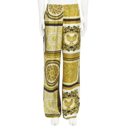 Pre-owned Silk bottoms , female, Sizes: L - Versace Pre-owned - Modalova