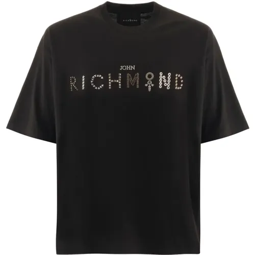 T-Shirt mit heißgepresstem Druck , Herren, Größe: 2XL - John Richmond - Modalova