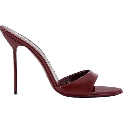 Patent Leather Stiletto Sandals , female, Sizes: 5 UK, 4 UK, 3 UK - Paris Texas - Modalova