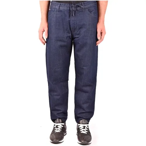 Cotton Jeans with Distressed Detail , male, Sizes: W31 - Emporio Armani - Modalova
