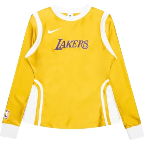 Limitierte Auflage Ambush NBA Collection Lakers Shirt Gold , Damen, Größe: L - Nike - Modalova