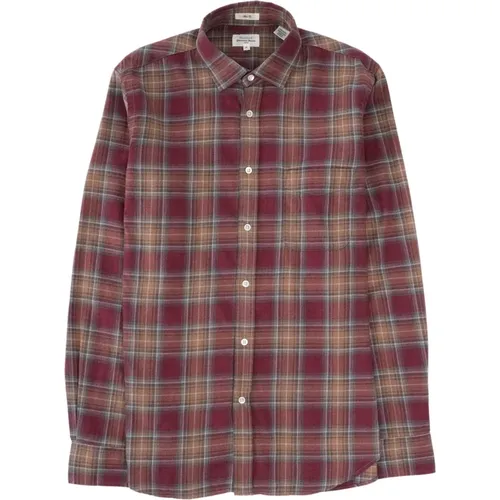 Plaid Check Shirt Lightweight Cotton Flannel , male, Sizes: XL, 2XL, M - Hartford - Modalova