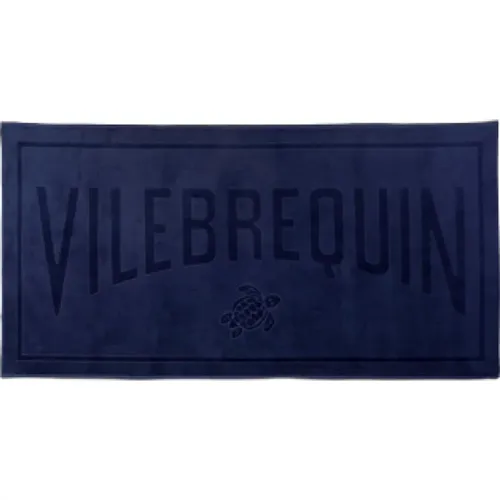 Solid Jacquard Navy Beach Towel , female, Sizes: ONE SIZE - Vilebrequin - Modalova