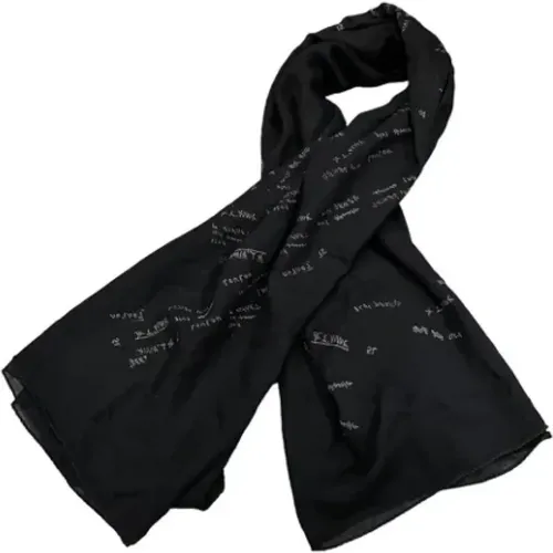 Pre-owned Wool scarves , female, Sizes: ONE SIZE - Yves Saint Laurent Vintage - Modalova