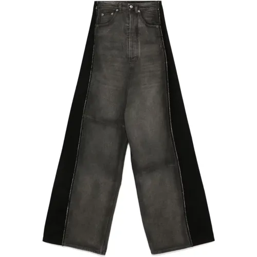 Wide Leg Black Denim Jeans , female, Sizes: W26, W27, W28, W25 - MM6 Maison Margiela - Modalova