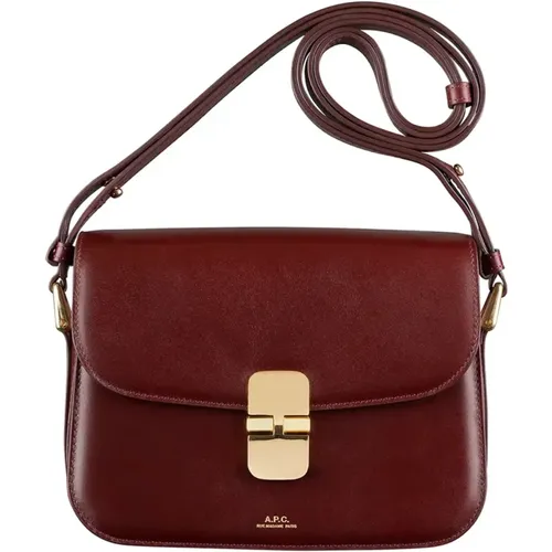 Chic Vintage Inspired Leather Mini Bag , female, Sizes: ONE SIZE - A.p.c. - Modalova