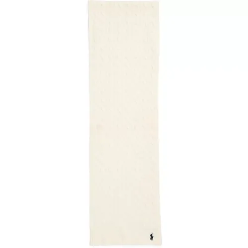 Cream Cable Scarf by Polo , female, Sizes: ONE SIZE - Ralph Lauren - Modalova