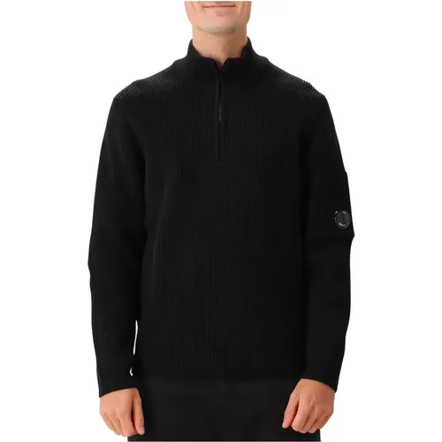 Gerippter Half-Zip Strickpullover - C.P. Company - Modalova