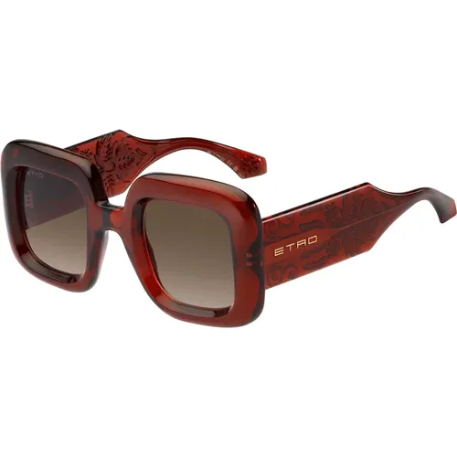 Brick/ Shaded Sunglasses , female, Sizes: 48 MM - ETRO - Modalova