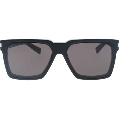 Iconic Sunglasses with Uniform Lenses , unisex, Sizes: 59 MM - Saint Laurent - Modalova