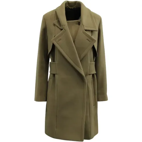 Contemporary Wool Trench Coat , female, Sizes: M - Gucci Vintage - Modalova
