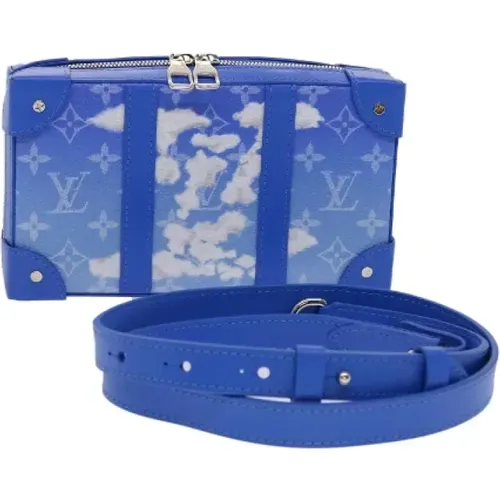 Gebrauchte blaue Lederschultertasche - Louis Vuitton Vintage - Modalova