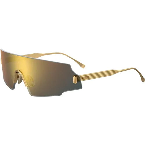 Forceful Gold/Grey Sunglasses Fendi - Fendi - Modalova