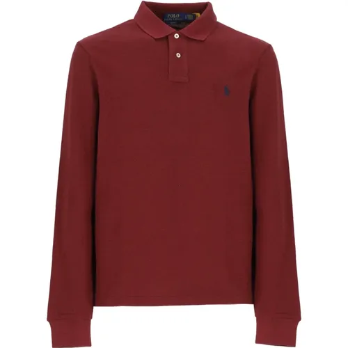 Bordeaux Polo Shirt mit Iconic Pony , Herren, Größe: 2XL - Ralph Lauren - Modalova