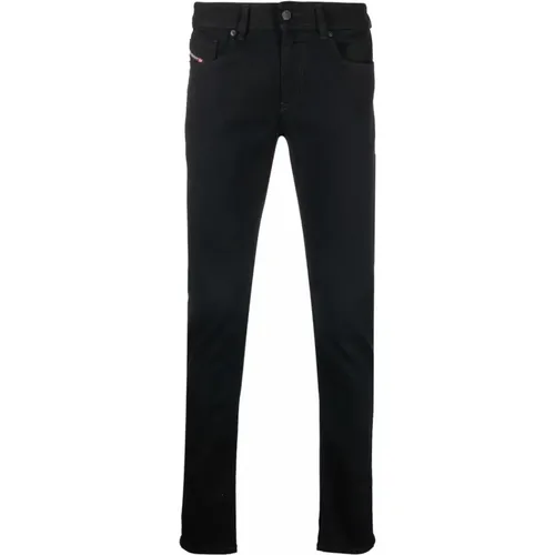 Schwarze Jeans Mit Vorderknopf Reißverschluss , Herren, Größe: W30 - Diesel - Modalova
