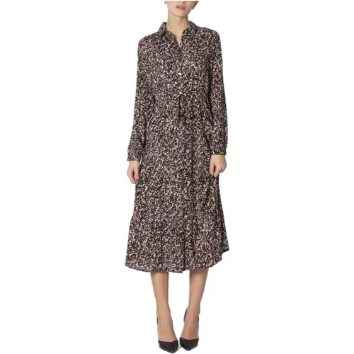 Polka Dot Buttoned Dress , female, Sizes: XS - Only - Modalova