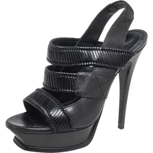 Pre-owned Leather sandals , female, Sizes: 5 1/2 UK - Yves Saint Laurent Vintage - Modalova