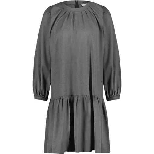 Trendiges Dunkelgraues Kleid mit Einzigartigen Details , Damen, Größe: 2XS - Jane Lushka - Modalova
