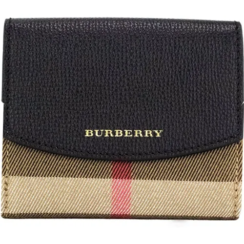 Black Luna House Check Pouch Wallet , female, Sizes: ONE SIZE - Burberry - Modalova