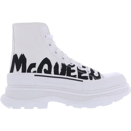 Slick Written Logo Boots , male, Sizes: 6 UK - alexander mcqueen - Modalova