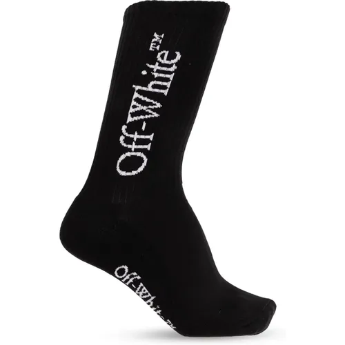 Gerippte Socken , Herren, Größe: L - Off White - Modalova