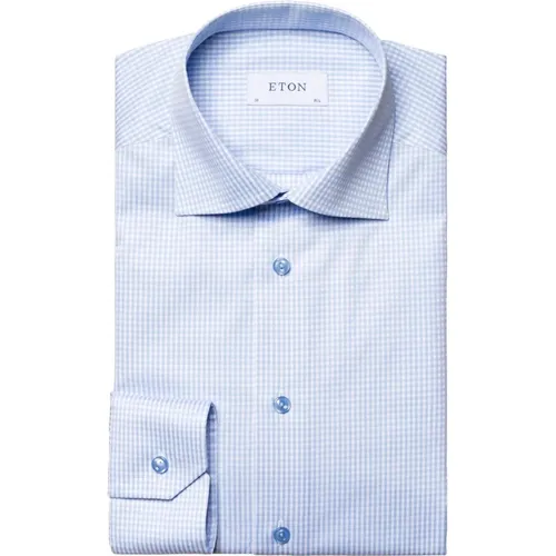 Contemporary Signature Twill Shirt , male, Sizes: XL, 5XL - Eton - Modalova