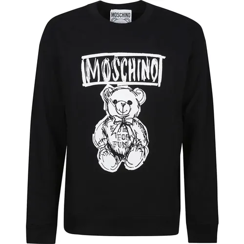 Cute Bear Print Sweatshirt , male, Sizes: S, M, L - Moschino - Modalova