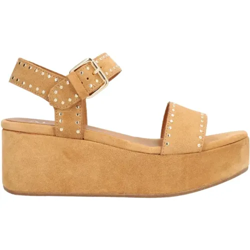 Casual Camel Wildleder Damen Sandalen , Damen, Größe: 40 EU - Alpe - Modalova