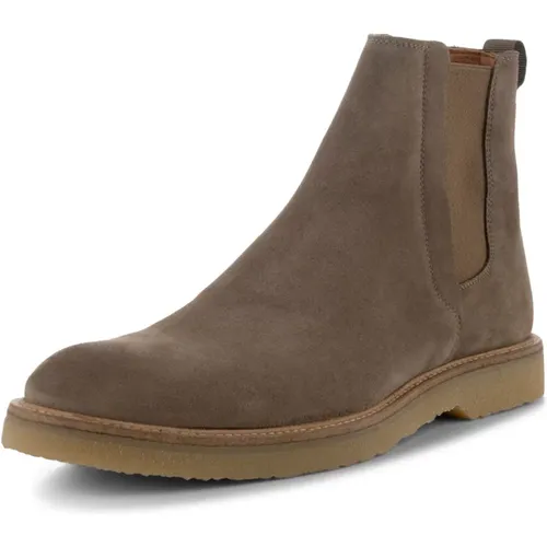 Taupe Wildleder Kip Chelsea Boots , Herren, Größe: 41 EU - Shoe the Bear - Modalova