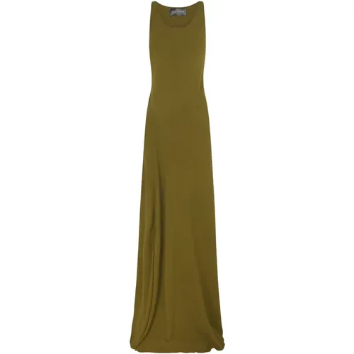 Moss Silk Long Dress , female, Sizes: M, 2XL, XL, S, L, XS - Cortana - Modalova