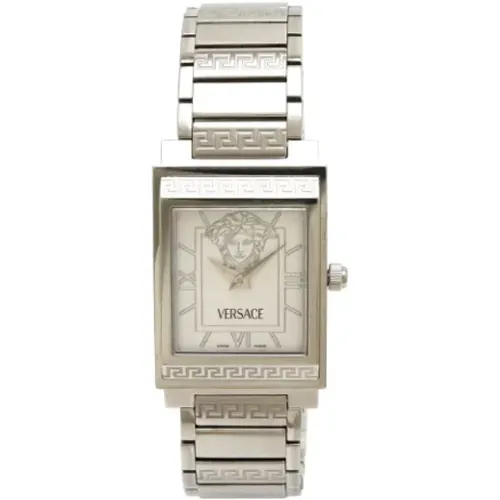 Pre-owned Stainless Steel watches , male, Sizes: ONE SIZE - Versace Pre-owned - Modalova