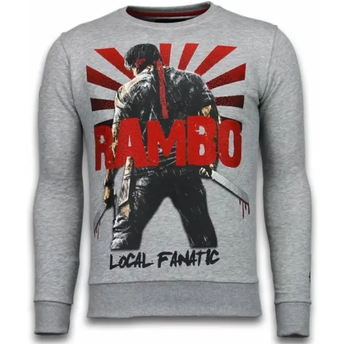 Rambo Rhinestone Sweater - Herren Pullover - 5910A , Herren, Größe: XL - Local Fanatic - Modalova