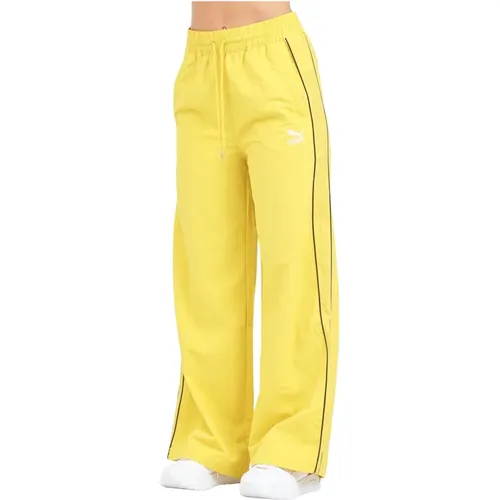 Sportliche Gelbe Loud T7 Damen Hose , Damen, Größe: XS - Puma - Modalova