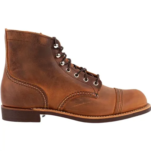 Iron Ranger Copper Leather Boots , male, Sizes: 7 UK, 9 1/2 UK, 7 1/2 UK, 8 1/2 UK - Red Wing Shoes - Modalova