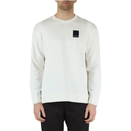 ASV Cotton Crewneck Sweater , male, Sizes: M, L, XL - Armani Exchange - Modalova