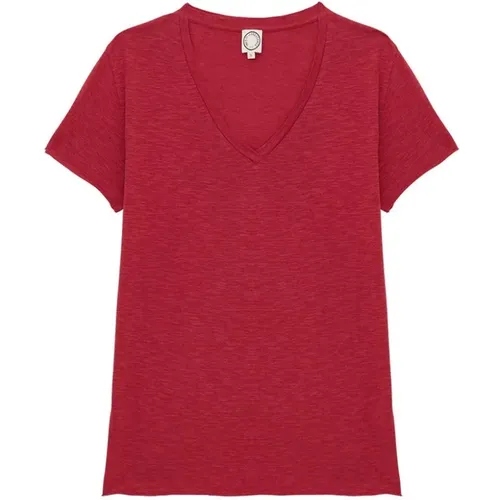 Katalina V-neck T-shirt Raspberry,Elegantes V-Ausschnitt T-Shirt Zitrone - Ines De La Fressange Paris - Modalova