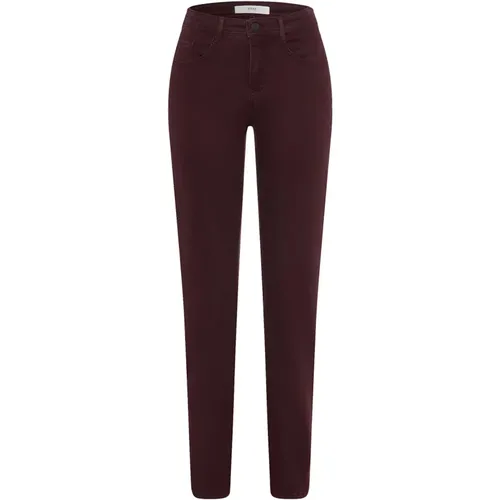 Carola Aubergine Hose Straight Leg , Damen, Größe: S - BRAX - Modalova