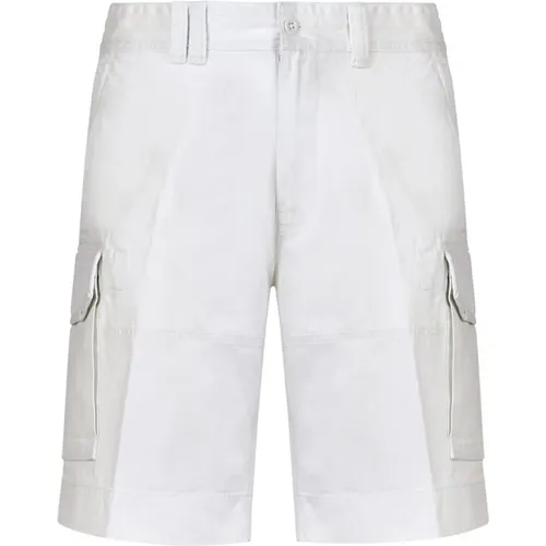 Weiße Baumwoll Deckwash Polo Shirt , Herren, Größe: W32 - Polo Ralph Lauren - Modalova