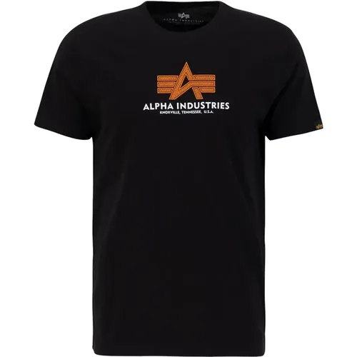 Modernes Komfort T-Shirt mit 3D-Druck , Herren, Größe: L - alpha industries - Modalova