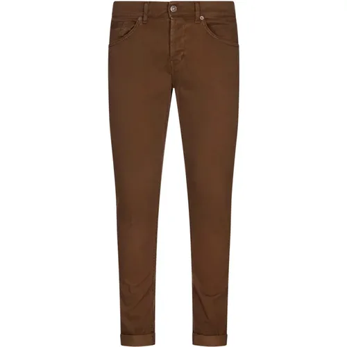 Skinny Fit Cotton Trousers , male, Sizes: W33, W32, W34 - Dondup - Modalova