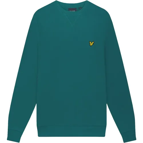 Grüner Rundhals-Sweatshirt , Herren, Größe: XL - Lyle & Scott - Modalova