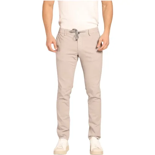 Slim Fit Chino Jogger Hose Microfantasia , Herren, Größe: 2XL - Mason's - Modalova