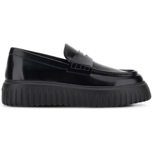 Leather Slip-On Sneakers , male, Sizes: 10 UK, 8 UK, 7 UK - Hogan - Modalova