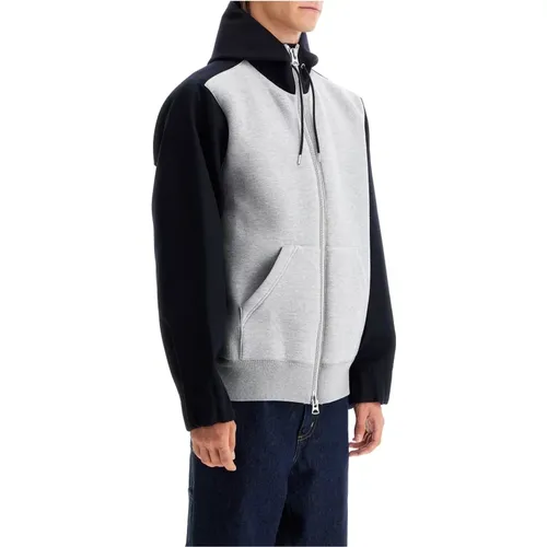 Farbblock Reißverschluss Kapuzenpullover - Sacai - Modalova